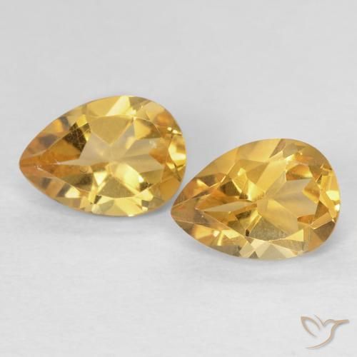 1.46ctw Natural Dorado Citrino, En forma de pera, VVS-VS