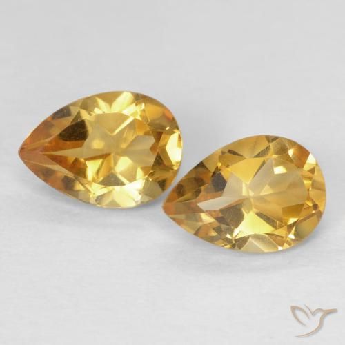 1.41ctw Natural Dorado Citrino, En forma de pera, VVS