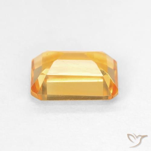 Citrino Medium Light Orange-Gold natural de 1.48 ct, Corte Octágono / Esmeralda, VVS-VS