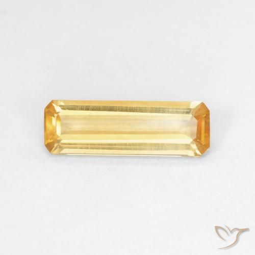 1.06ct Natural Naranja dorado intenso Citrino, corte esmeralda, VVS-VS