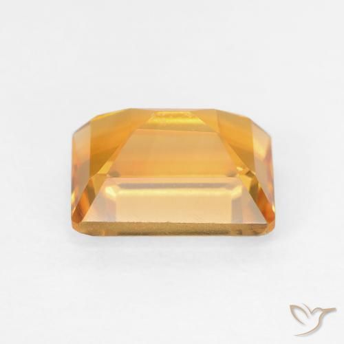 Citrino Dorado naranja intenso natural de 1.84 ct, Corte Octágono / Esmeralda, VVS-VS
