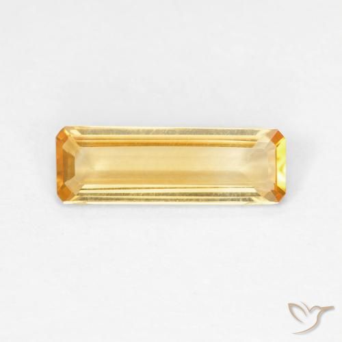 1.03ct Natural Dorado de calidad Citrino, corte esmeralda, VVS-VS