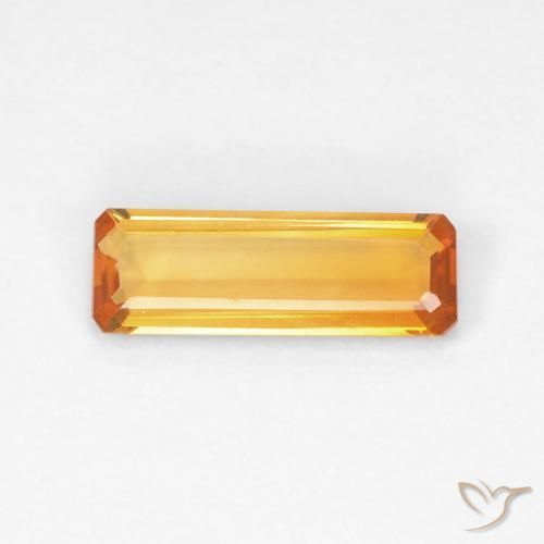 1.06ct Natural Dorado naranja oscuro Citrino, corte esmeralda, VVS-VS