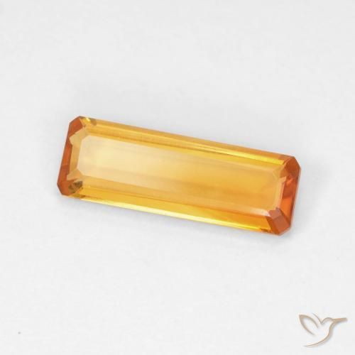 Citrino Dorado naranja oscuro natural de 1.06 ct, Corte Octágono / Esmeralda, VVS-VS