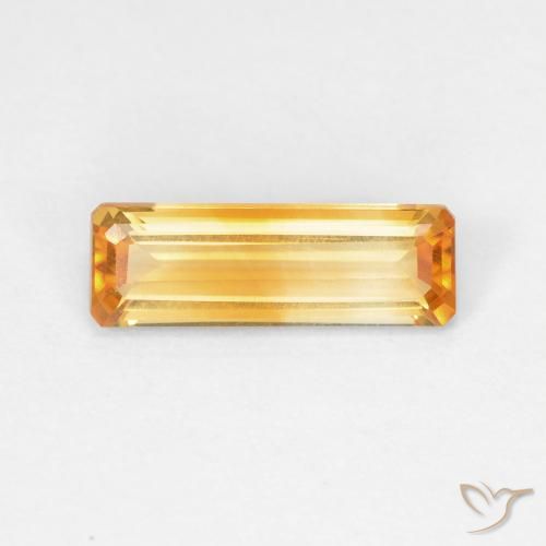 Citrino Naranja dorado intenso natural de 1.32 ct, Corte Octágono / Esmeralda, VVS-VS