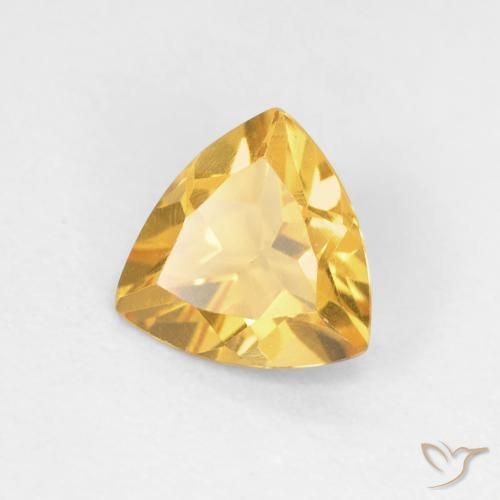 Citrino Dorado claro natural de 1.03 ct, Trillón, VVS