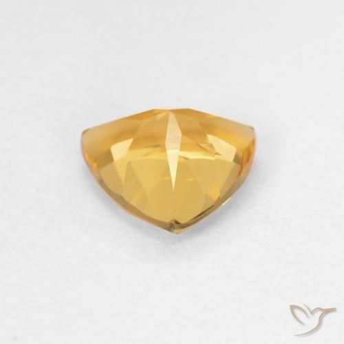 Citrino Dorado claro natural de 1.03 ct, Trillón, VVS