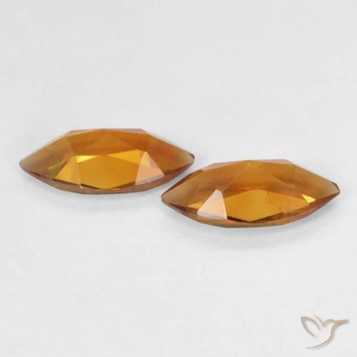 Gemas de Citrino Naranja medio natural de 0.93 ct, Marquesa, VS