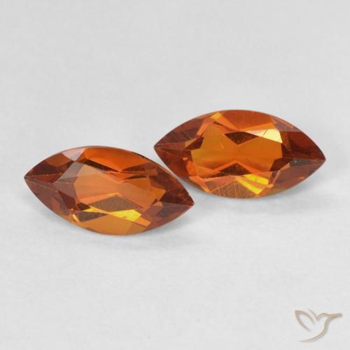 Gemas de Citrino Naranja oscuro natural de 1.02 ct, Marquesa, VS