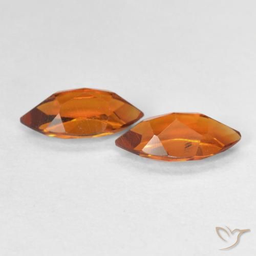 Gemas de Citrino Naranja oscuro natural de 1.02 ct, Marquesa, VS