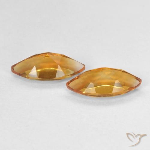Gemas de Citrino Marrón naranja natural de 1.00 ct, Marquesa, VVS-VS