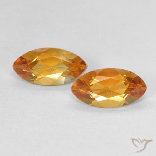 1.04ctw Natural Naranja medio Citrino, Marquesa, VVS