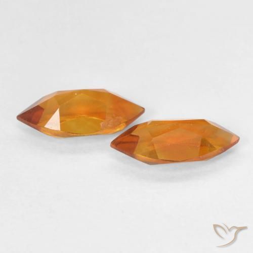 Gemas de Citrino Marrón naranja natural de 0.98 ct, Marquesa, VVS