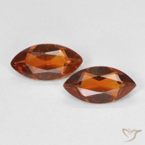 0.88ctw Natural Ámbar naranja Citrino, Marquesa, VVS