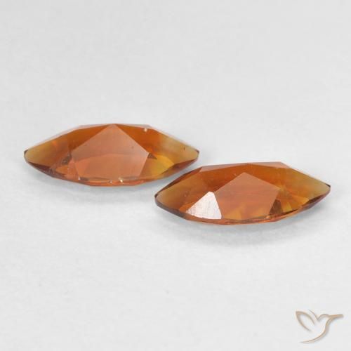 Gemas de Citrino Ámbar naranja natural de 0.88 ct, Marquesa, VVS