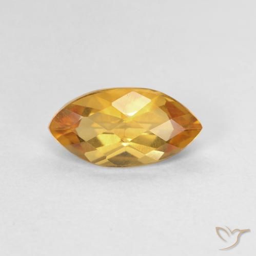 0.95ct Natural Dorado naranja Citrino, Marquesa, VVS-VS