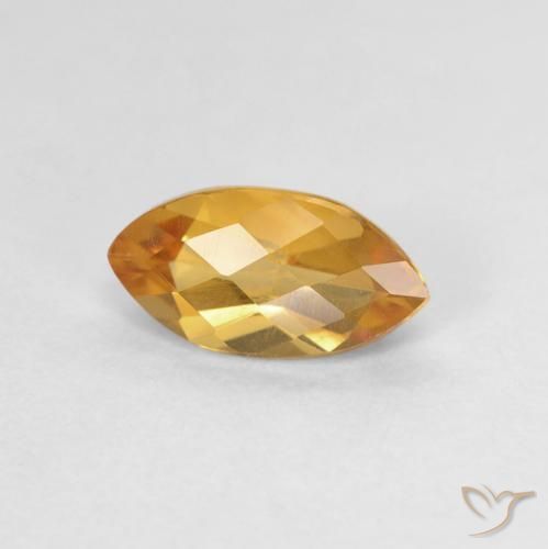 Citrino Dorado naranja natural de 0.95 ct, Marquesa, VVS-VS