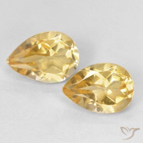 1.41ctw Natural Oro Citrino, En forma de pera, VVS