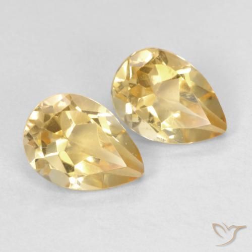 Gemas de Citrino Oro natural de 1.41 ct, En forma de pera, VVS