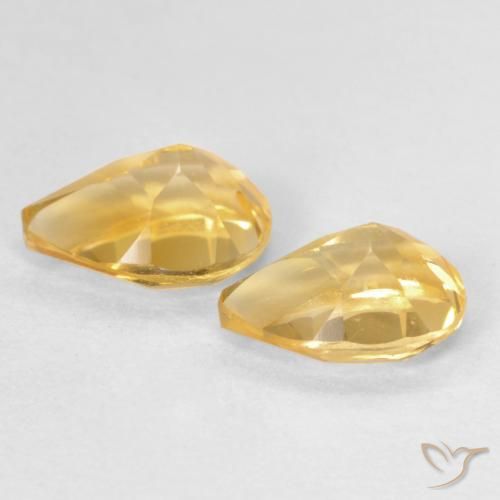 Gemas de Citrino Oro natural de 1.41 ct, En forma de pera, VVS