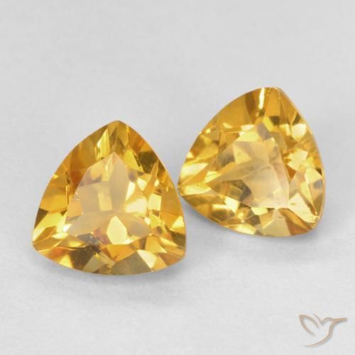 Gemas de Citrino Dorado naranja natural de 1.48 ct, Trillón, VVS