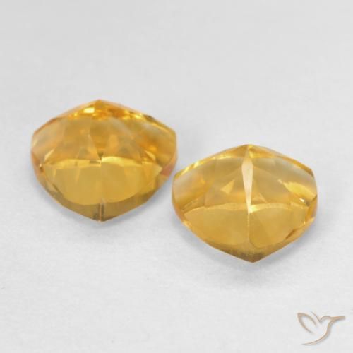 Gemas de Citrino Dorado naranja natural de 1.48 ct, Trillón, VVS