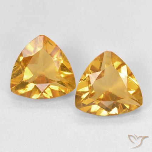 1.25ctw Natural Dorado naranja Citrino, Trillón, VVS