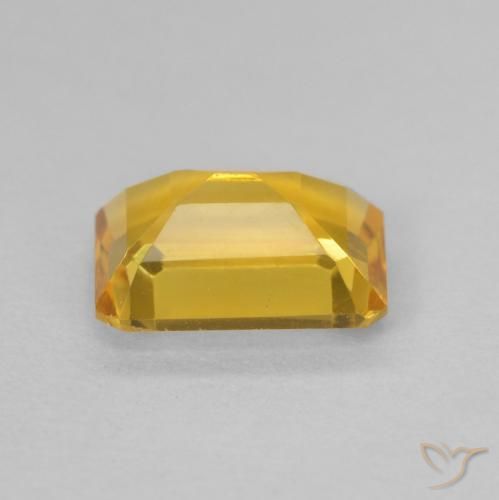 Citrino Dorado medio natural de 1.30 ct, Corte Octágono / Esmeralda, VVS