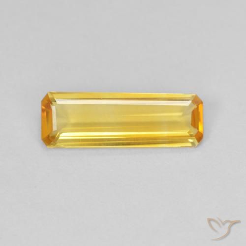 0.94ct Natural Dorado claro Citrino, corte esmeralda, VVS