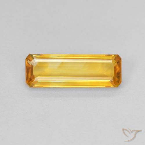 1.48ct Natural Dorado medio Citrino, corte esmeralda, VVS