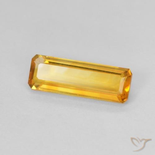 Citrino Dorado medio natural de 1.48 ct, Corte Octágono / Esmeralda, VVS