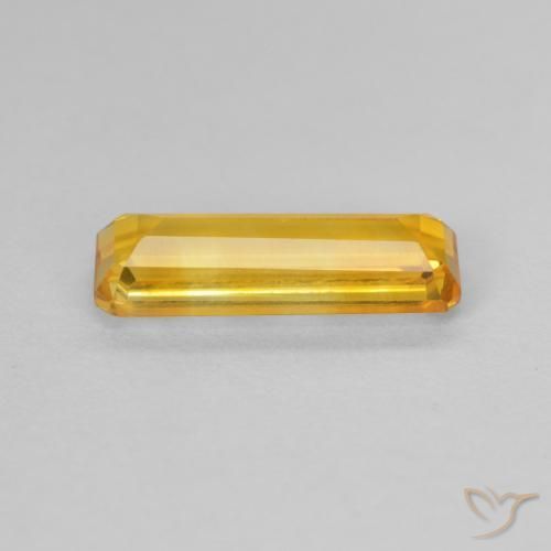 Citrino Dorado medio natural de 1.48 ct, Corte Octágono / Esmeralda, VVS