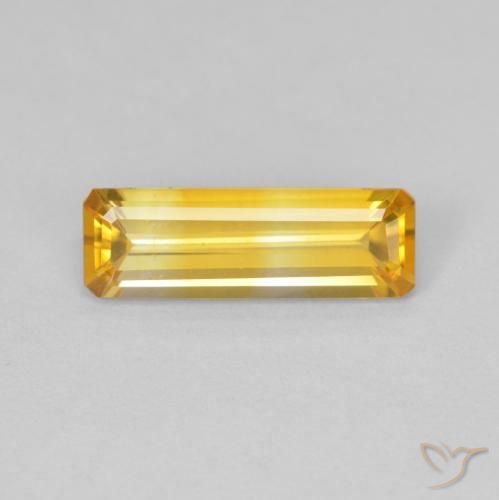 1.24ct Natural Naranja dorado Citrino, corte esmeralda, VVS