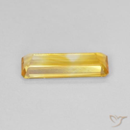 Citrino Naranja dorado natural de 1.24 ct, Corte Octágono / Esmeralda, VVS