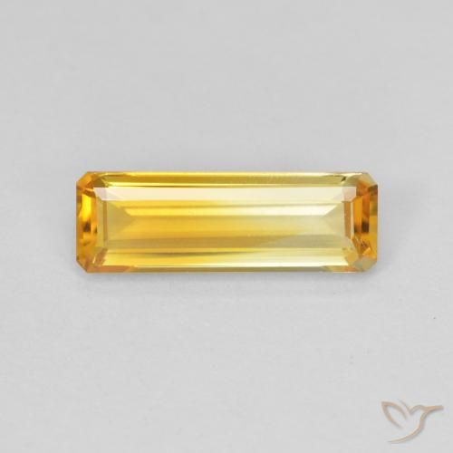 1.26ct Natural Dorado medio Citrino, corte esmeralda, VVS