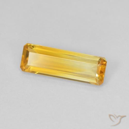 Citrino Dorado medio natural de 1.26 ct, Corte Octágono / Esmeralda, VVS