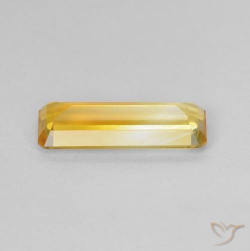 Citrino Dorado medio natural de 1.26 ct, Corte Octágono / Esmeralda, VVS
