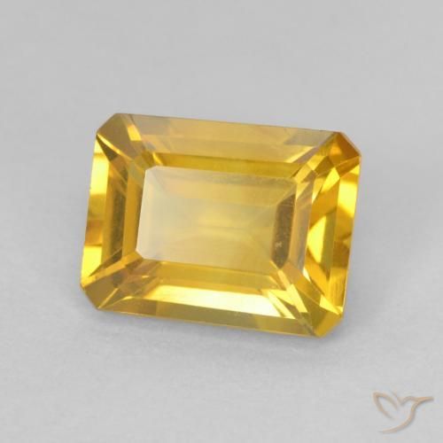 Citrino Dorado natural de 1.64 ct, Corte Octágono / Esmeralda, VVS