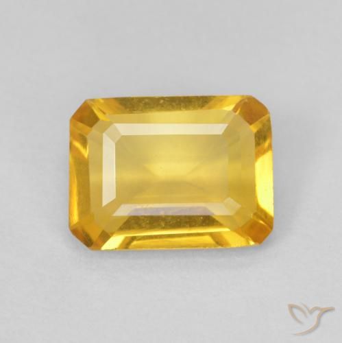 1.18ct Natural Dorado Citrino, corte esmeralda, VVS