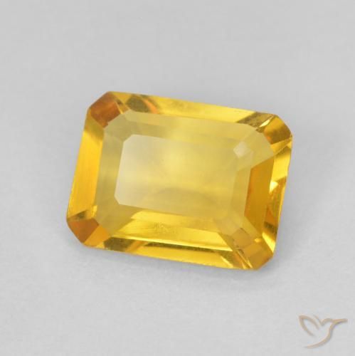 Citrino Dorado natural de 1.18 ct, Corte Octágono / Esmeralda, VVS