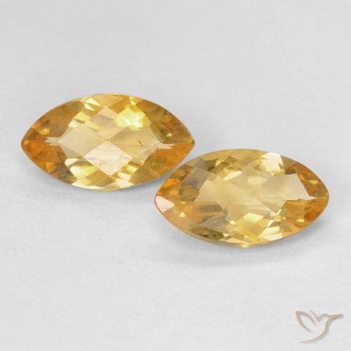 1.71ctw Natural Medium Light-Golden Citrino, Marquesa, VS