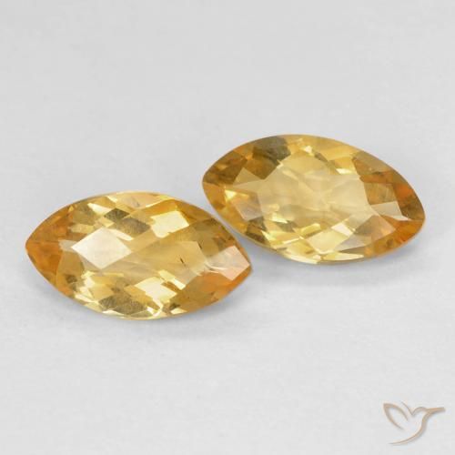 Gemas de Citrino Medium Light-Golden natural de 1.71 ct, Marquesa, VS