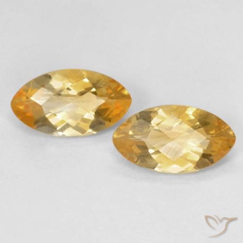 1.71ctw Natural Medium Light-Golden Citrino, Marquesa, VS