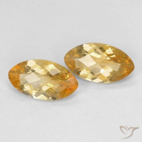 Gemas de Citrino Medium Light-Golden natural de 1.71 ct, Marquesa, VS