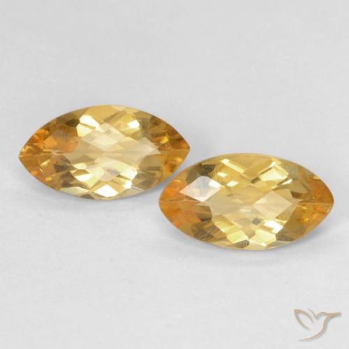 1.65ctw Natural Medium Light-Golden Citrino, Marquesa, VS