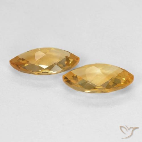 Gemas de Citrino Medium Light-Golden natural de 1.65 ct, Marquesa, VS