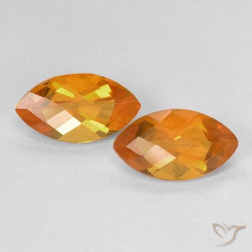 1.93ctw Natural Naranja medio Citrino, Marquesa, VS