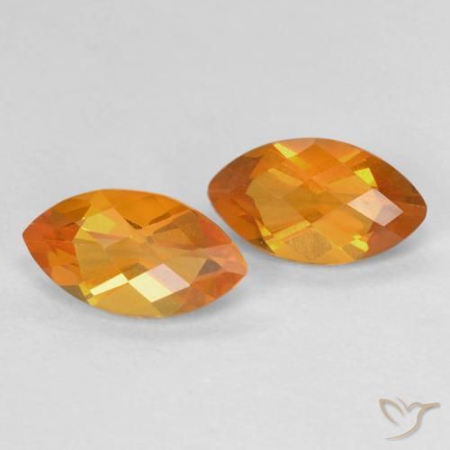 Gemas de Citrino Naranja medio natural de 1.93 ct, Marquesa, VS