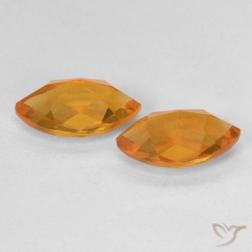 Gemas de Citrino Naranja medio natural de 1.93 ct, Marquesa, VS