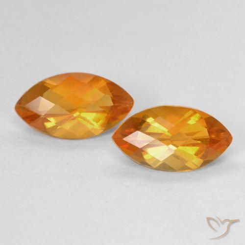 1.88ctw Natural Dorado naranja Citrino, Marquesa, VS